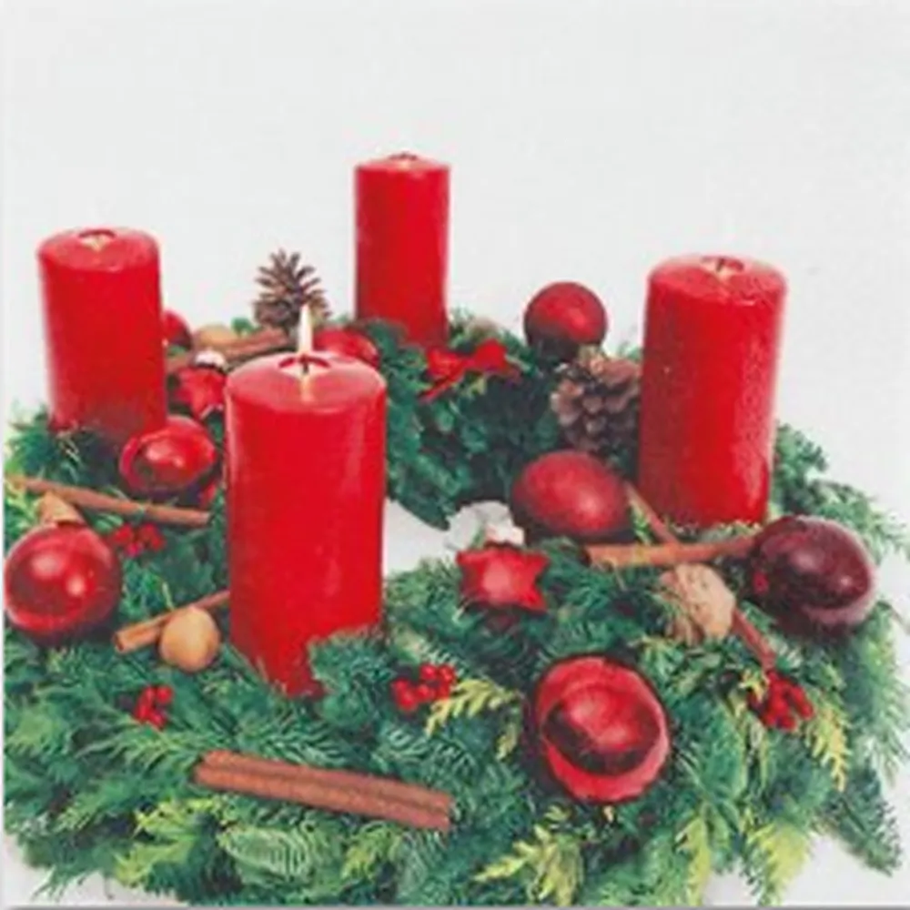 Servietten Adventskranz