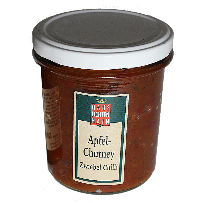 Apfelchutney-Zwiebel-Chili-grosses-Glas Apfel-Chutney "Zwiebel-Chili"