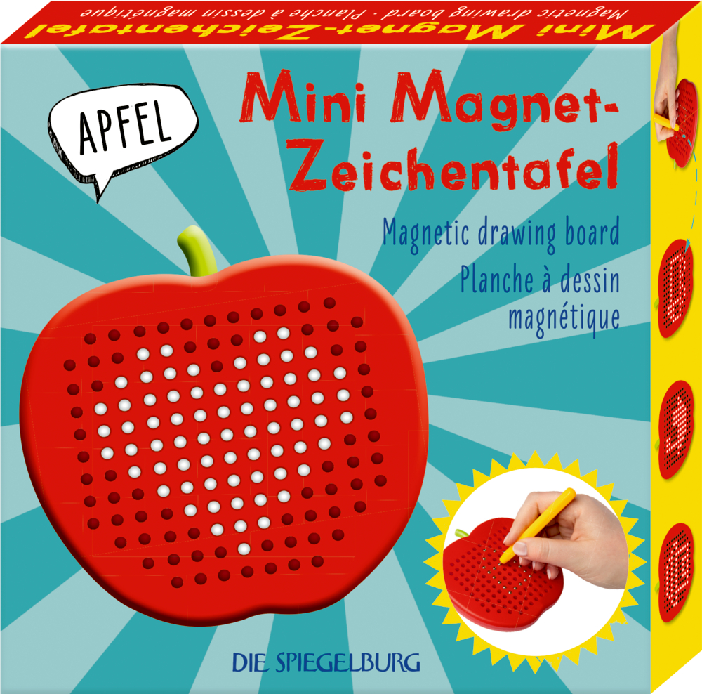 Mini-Magnet-Zeichentafel Apfel für Kinder