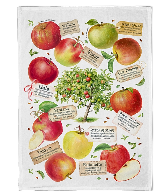 Geschirrtuch Apfelwissen