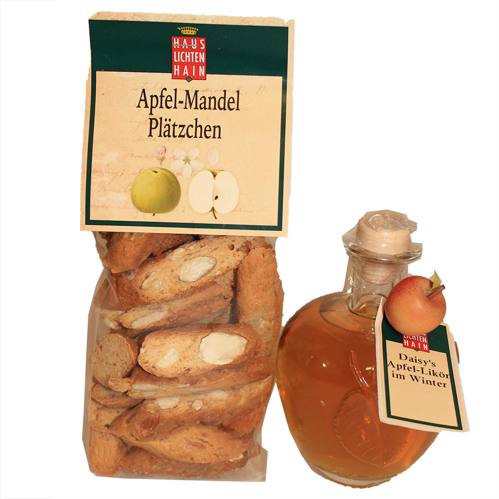 Apfellikör & Apfel-Mandelplätzchen
