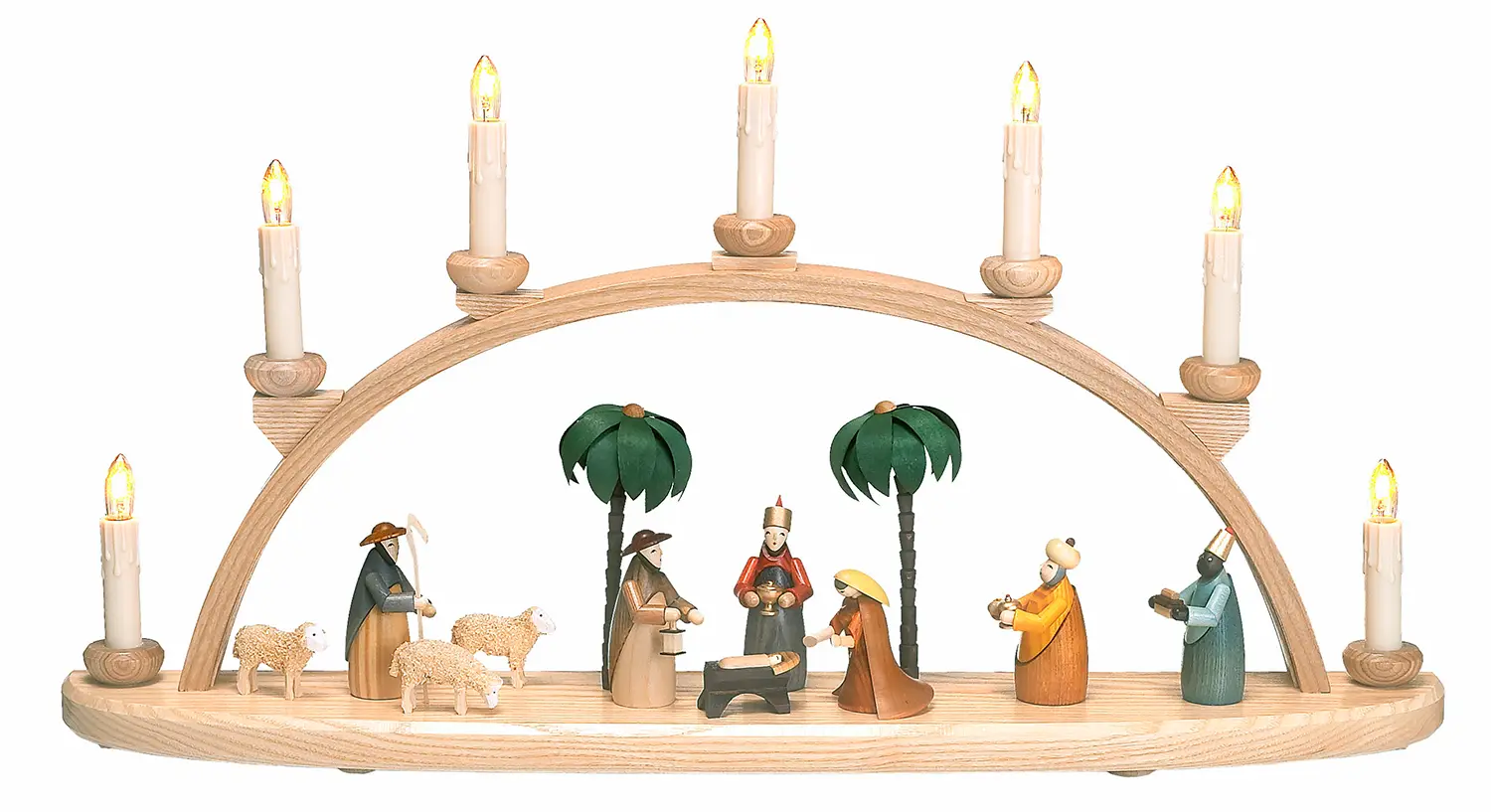Schwibbogen, Lichterbogen christliches Motiv, 61cm, elektrisch