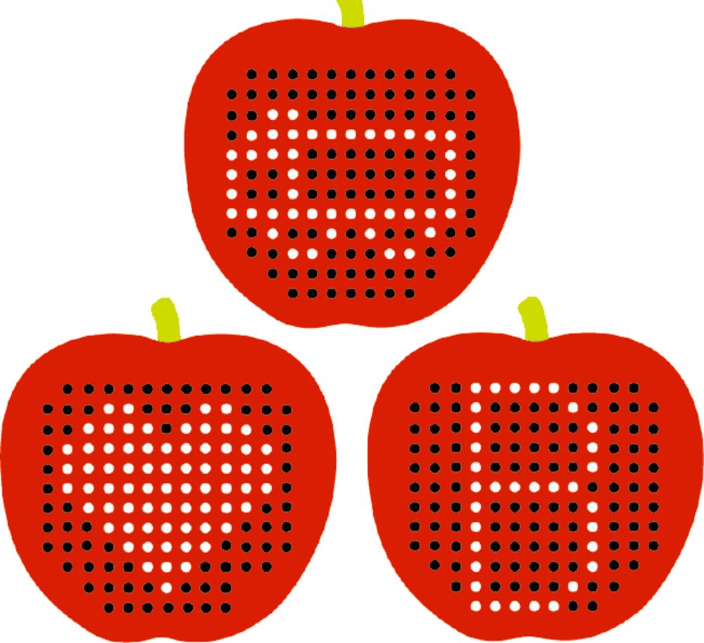 Mini-Magnet-Zeichentafel Apfel für Kinder